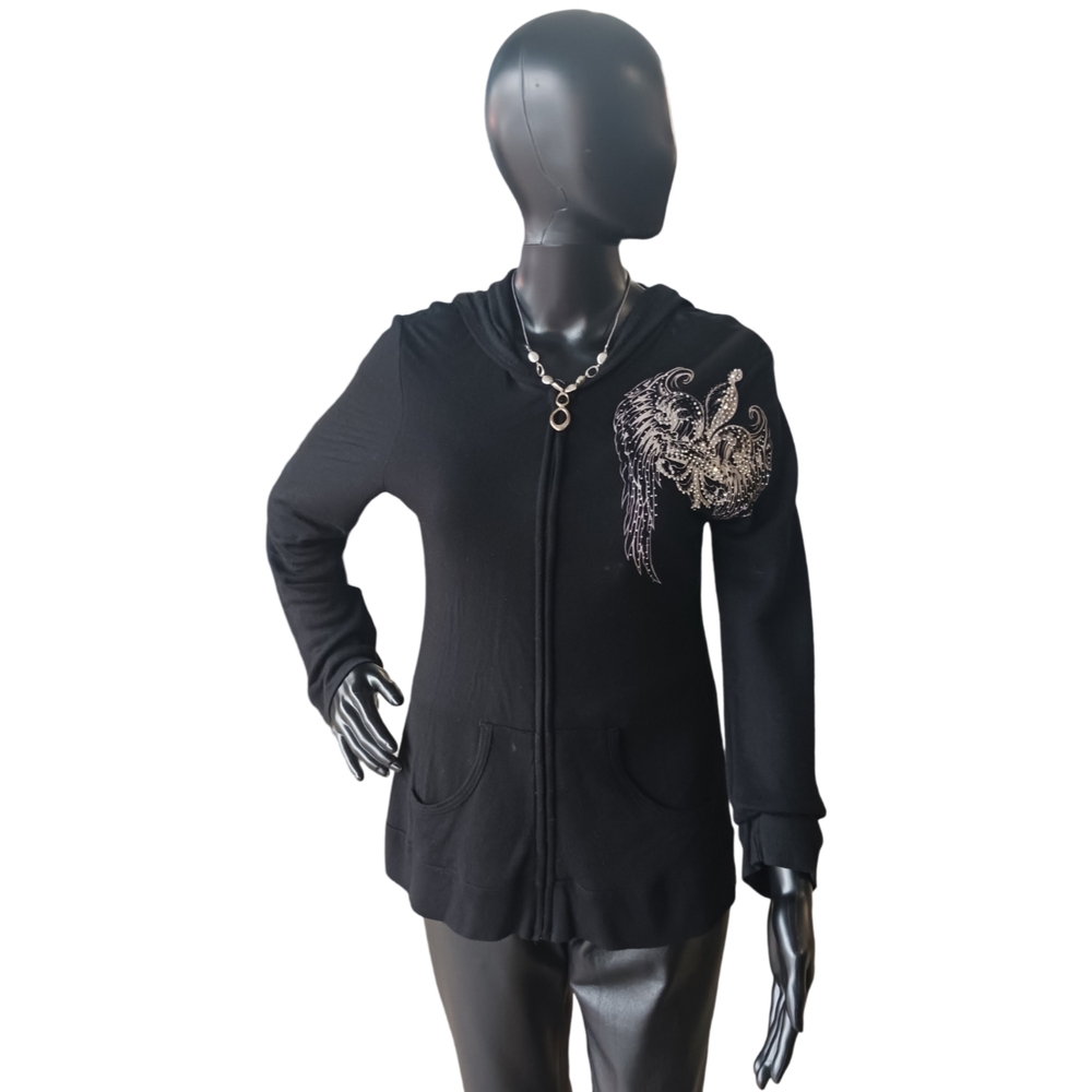 Vegas Royalty Angel Wing Hoodie, Size Medium